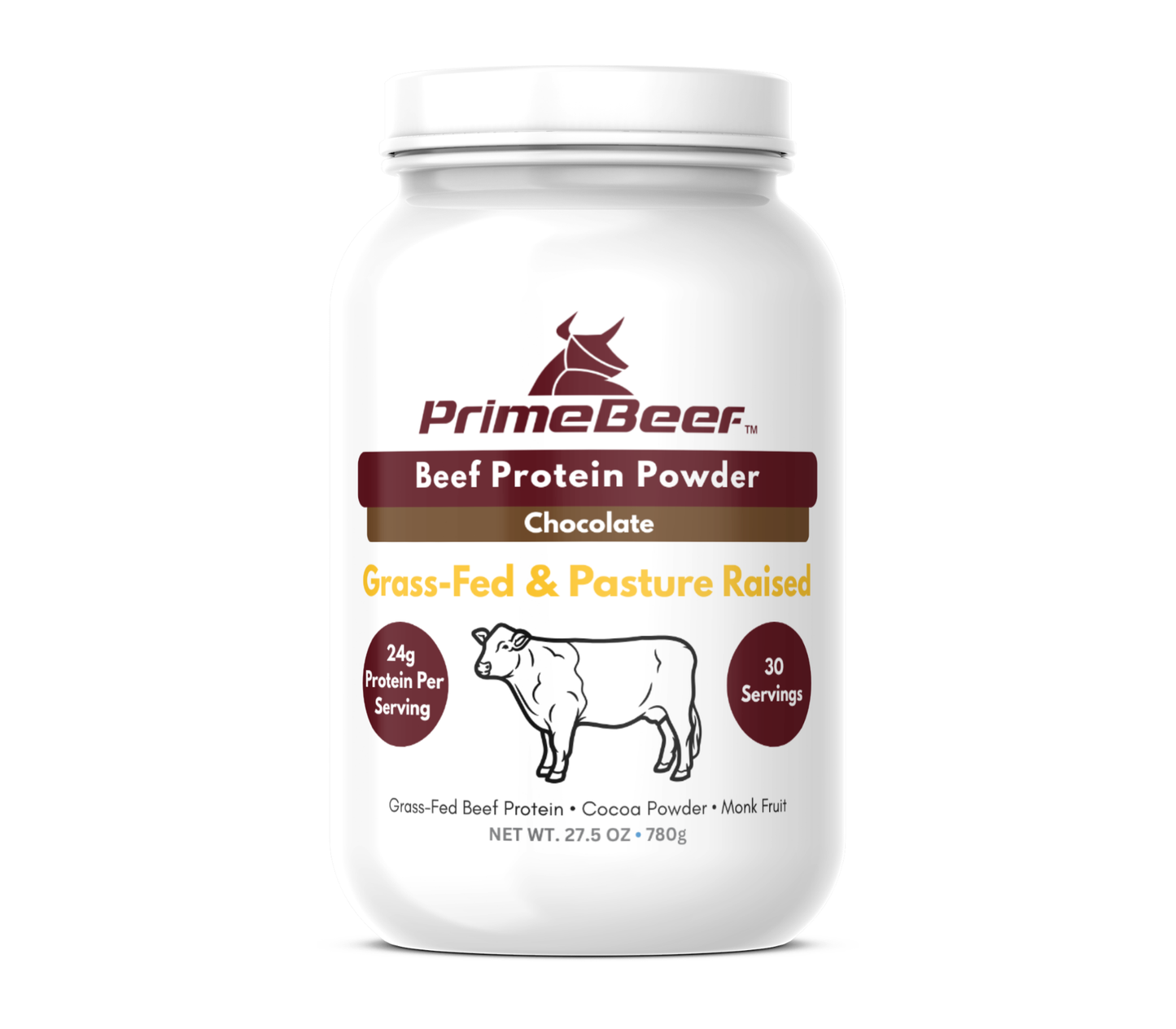 PrimeBeef™ - Grass Fed & Pasture Raised Beef Protein Powder