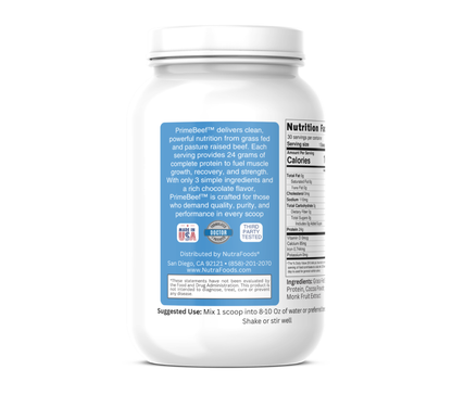 PrimeBeef™ - Grass Fed & Pasture Raised Beef Protein Powder
