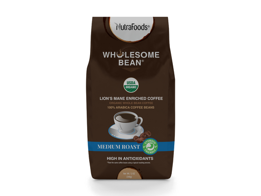 Wholesome Bean® - Lions Mane Enriched High Antioxidant Coffee